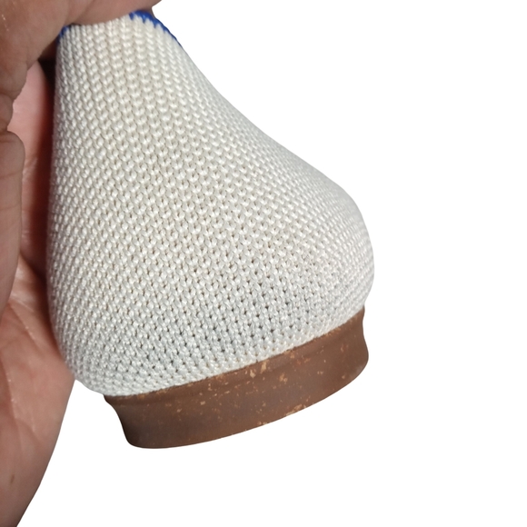 Rothy’s Cream Ivory Washable Knit Ballet Flats Bow Round Toe Eco Friendly SZ 10 - Picture 9 of 10